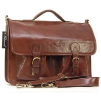 Кожаный портфель Ashwood Leather 8190 chestnut brown