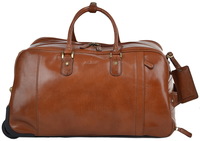 Дорожная сумка на колесах Ashwood Leather Albert chestnut brown