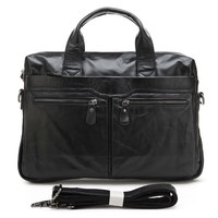 Кожаный портфель JMD 7122A black